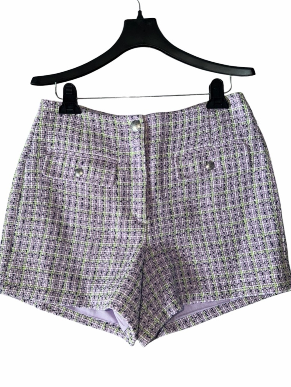 LOFT Purple Tweed Shorts Size 6 NEW NWT High Waisted Size 6 NWT - Picture 7 of 11